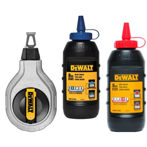 Merkintäliitu täyttöpakkaus, liitulanka / mittanauha DeWalt DWHT47049; 225 g; sininen
