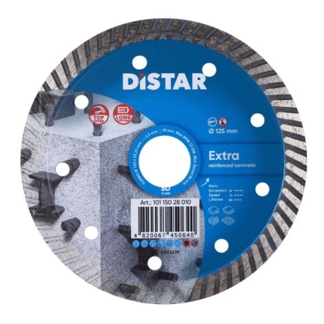Timanttikatkaisulaikka DISTAR 10115028010; 125x22,23x2,2 mm