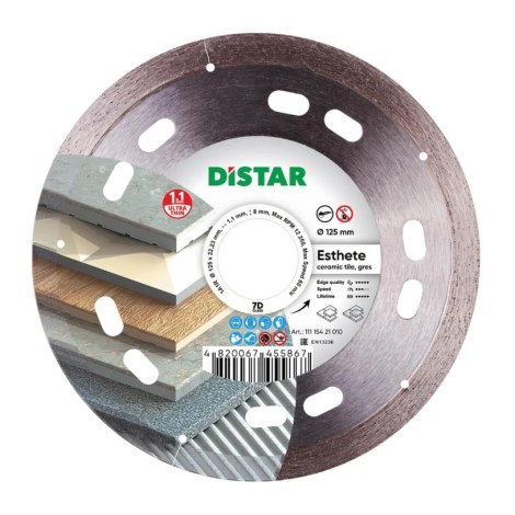 Timanttikatkaisulaikka DISTAR 11115421010; 125x22,23x1,1 mm