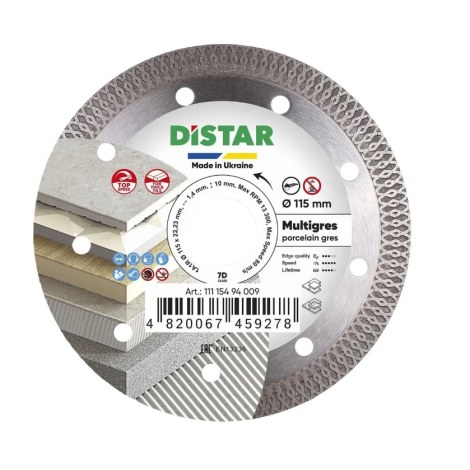Timanttikatkaisulaikka DISTAR 11115494009; 115x22,23x1,4 mm