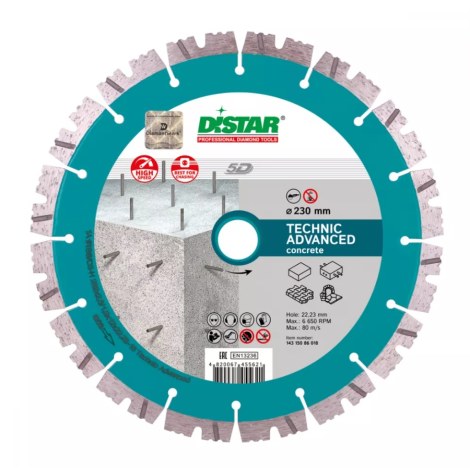 Timanttikatkaisulaikka DISTAR 14315086018; 230x22,23x2,6 mm