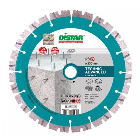 Timanttikatkaisulaikka DISTAR 14315347010; 125x22,23x2,2 mm