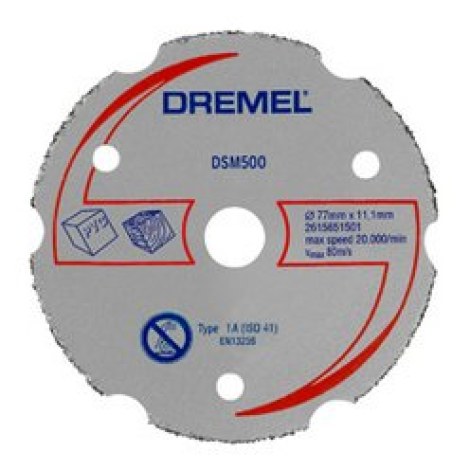 Monikäyttöinen karbidikatkaisulaikka Dremel DSM500; kpl., Sopii Dremel DSM20-työkaluun