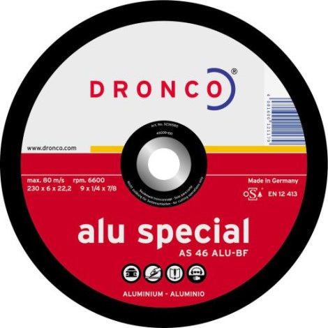 Hiova katkaisulaikka Dronco ALU SPECIAL AS 46 ALU; 125x6x22,23 mm; 1 kpl.