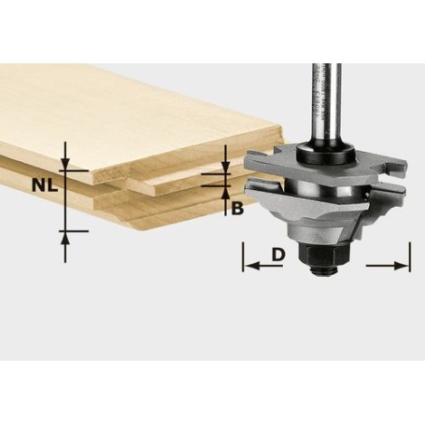 Profiiliponttijyrsin Festoollinė 22/20 mm