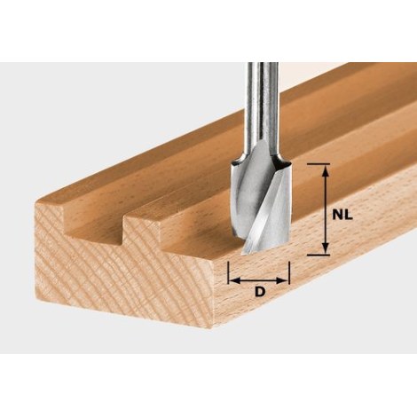 Kierreurajyrsin pohjaterän kanssa Festool 25/55 mm