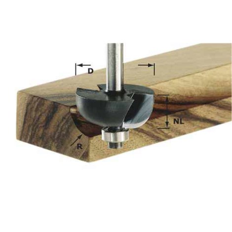 Kourujyrsin Festool 12,7/16/57 mm laakereilla