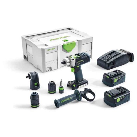 Iskupora / ruuvinväännin Festool PDC 18/4 Li 5,2-Set/XL; 18 V; 2x5,2 Ah akku