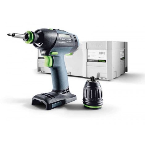 Pora/ruuvinväännin Festool T 18+3 Li-Basic; 18 V (ilman akkua ja laturia)
