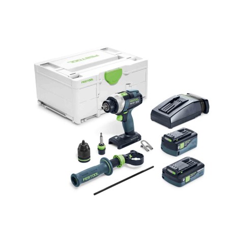 Akkukäyttöinen ruuvinväännin Festool TDC 18/4 5,2/4,0 I-Plus QUADRIVE; 18V; 5,2 Ah + 4,0 Ah akku