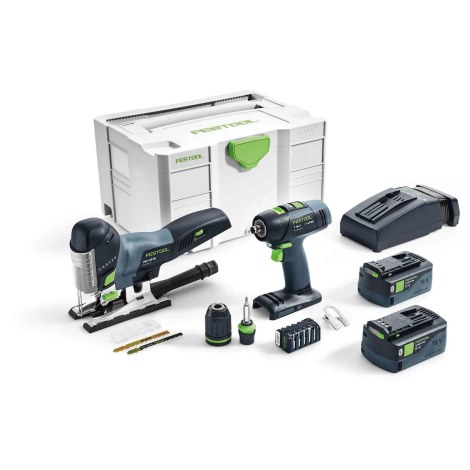 Työkalusarja Festool T 18+3/PSC 420 Li I-Set; (T 18+3 + PSC 420 EB); 18 V; 2x5,2 Ah akku