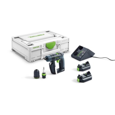Pora/ruuvinväännin Festool CXS 2,6-Plus; 10,8 V; 2x2,6 Ah akku