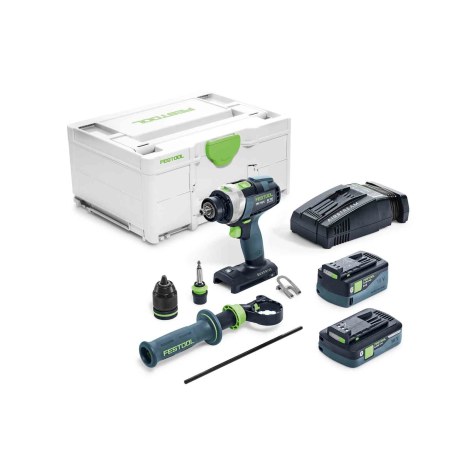 Iskupora / ruuvinväännin Festool TPC 18/4 5,2/4,0 I-Plus-SCA QUADRIVE; 18 V; 1x5,2 Ah + 1x4,0 Ah akku