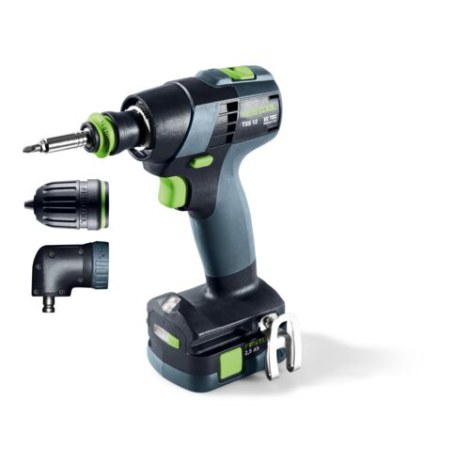 Pora/ruuvinväännin Festool TXS 12 2,5-Set 10,8 V; 2x2,5 Ah akku