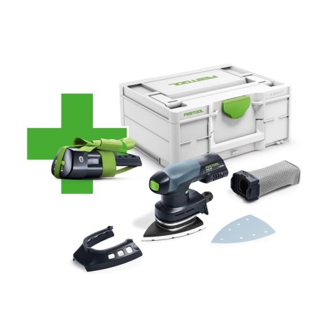 Akkukärkihiomakone Festool DTSC 400-Basic-ERGO; (ilman akkua ja laturia) + ekstra 3,0 Ah akku