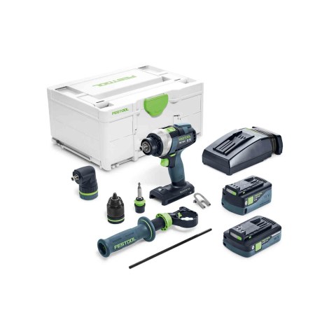 Akkukäyttöinen ruuvinväännin Festool TDC 18/4 5,2/4,0 I-Set QUADRIVE; 18V; 5,2 Ah + 4,0 Ah