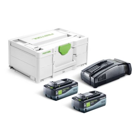 Tarvikesarja Festool SYS 18V 2x8,0/SCA16; 18 V; 2x8,0 Ah akku