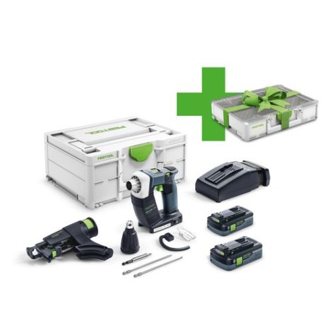 Nauharuuvinväännin Festool DWC 18-4500 HPC 4,0 I-Plus Organizer Edition; 18 V; 2x4,0 Ah akku