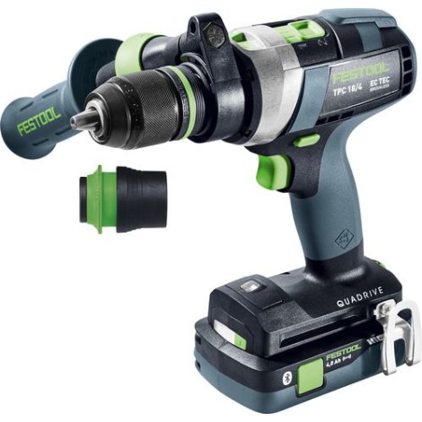 Iskupora / ruuvinväännin Festool QUADRIVE TPC 18/4 5,0/4,0 I-Plus;  18 V; 5,0 Ah + 4,0 Ah akku
