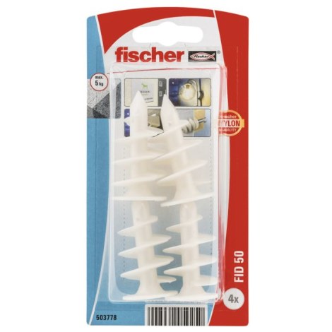 Nylon ankkuri Fischer FID 50 K; 4 kpl.