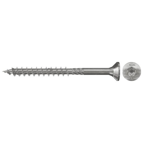 Puuruuvi Fischer Power-Fast II FPF-ST A2; TX30; 6,0x120 mm; 100 kpl.