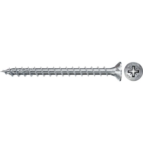 Puuruuvi Fischer Power-Fast II FPF II CZF; PZ2; 5,0x60 mm; 200 kpl.