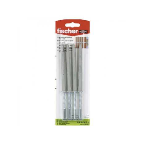Ruuvit tapeilla Fischer FUR; 8x100 mm; 4 kpl.