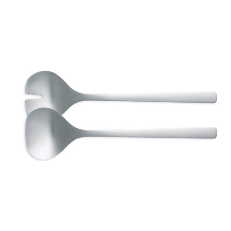 Salaattivälineet kiiltäväpintaisesta teräksestä  Fiskars KitchenSmart; 2 kpl.