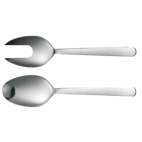 Salaattivälineet kiiltäväpintaisesta teräksestä  Fiskars Functional Form; 2 kpl.