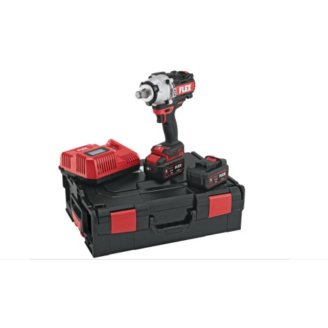 Iskumutterinväännin Flex IW 3/4'' 1600 18-EC/5.0; 18 V; 2x5,0 Ah akku + L-Boxx