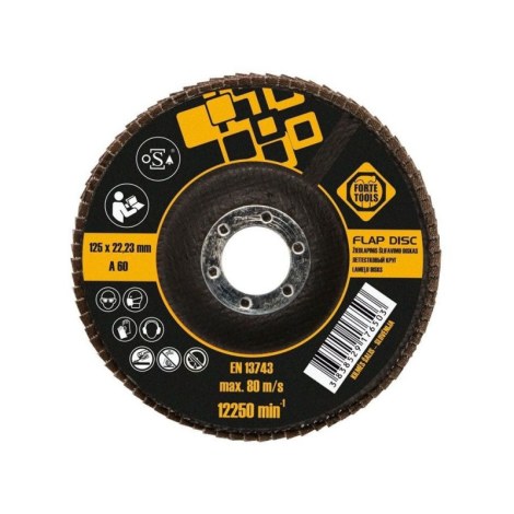 Lamellihiomalaikka  Forte tools 369628; 125 mm; 22,23 mm; A60