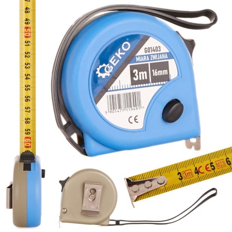 Rullamitta Geko U01403; 3 m