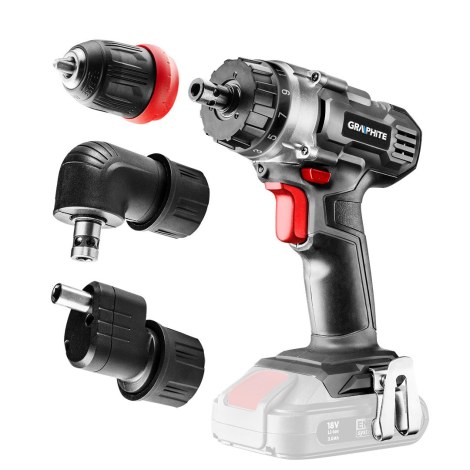 Akkukäyttöinen ruuvinväännin Graphite 58G022-AD; 18 V (ilman akkua ja laturia)