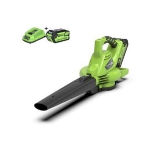 Akku lehtipuhallin Greenworks GD40BVIIK4; 40 V; 1x4,0 Ah akku