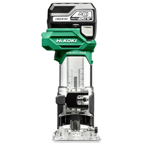 Akkukäyttöinen yläjyrsin Hikoki M1808DAWPZ; 18 V; 2x5,0 Ah akku