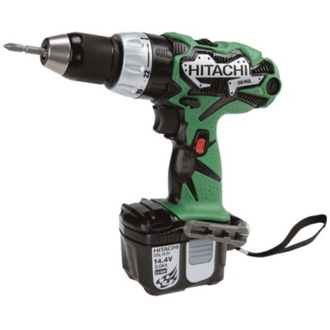 Pora/ruuvinväännin Hitachi DS14DL; 14,4 V; 2x3,0 Ah akku