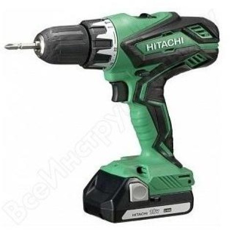 Iskupora / ruuvinväännin Hitachi DV18DJL-RC; 18 V; 2x1,5 Ah akku