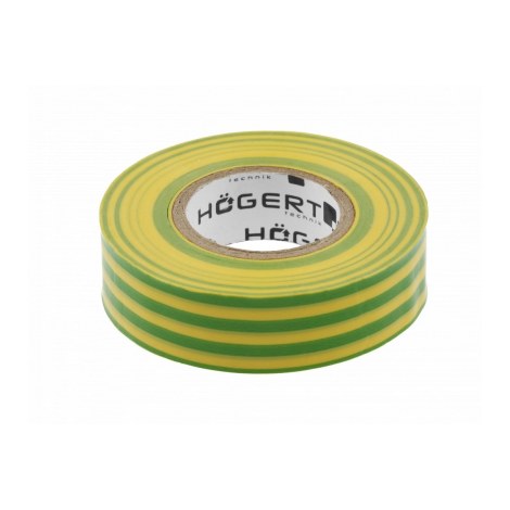 Eristysteippi Hogert HT1P286; 0,13x19 mm; 20 m;  vihreä; keltainen