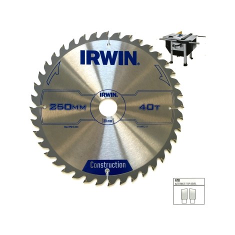 Katkaisuterä puulle Irwin; 400x3,8x30,0 mm; Z40