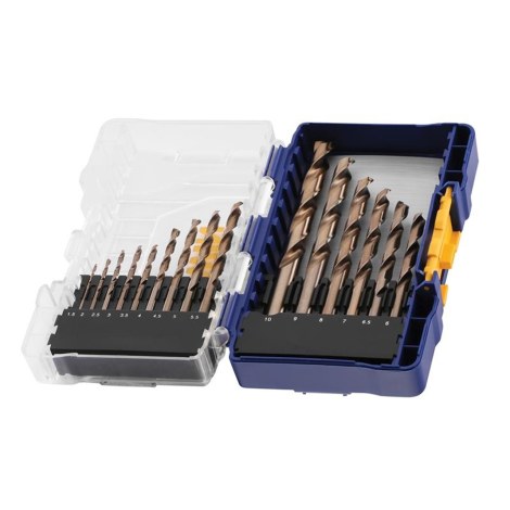 Metalliporanteräsarja Irwin HSS Cobalt; 1,5-10 mm; 15 kpl.
