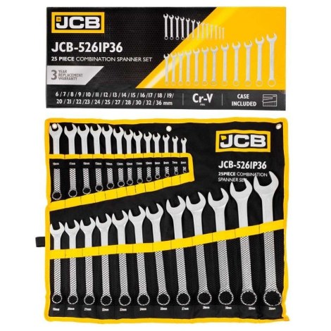 Yhdistelmäavainsarja JCB 5261P36; 6-36 mm; 25 kpl.