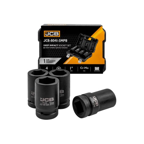 Iskuhylsysarja JCB 8041-5MPB; 1''; 27-36 mm; 4 kpl.