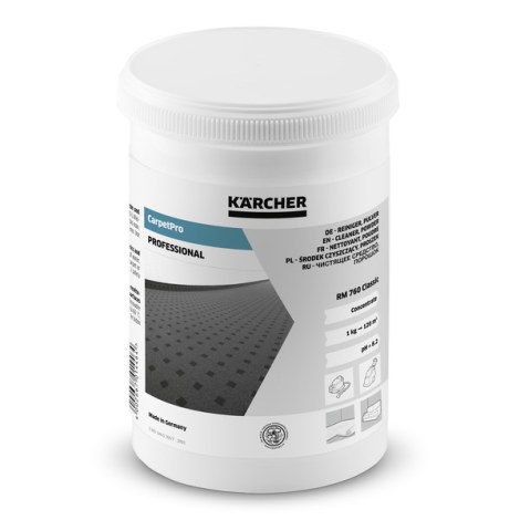 Tekstiilien puhdistuspulveri Karcher RM 760 Classic; 0,8 kg; pH 8,2
