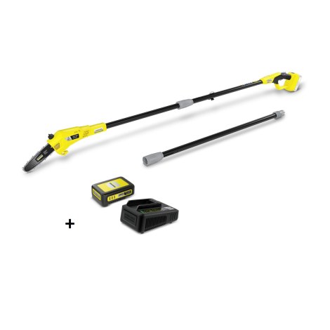 Monitoiminen puutarhatyökalu Karcher PSW 18-20; 18 V (ilman akkua ja laturia) + Karcher Power 18 V; 2,5 Ah + Nopea laturin virta Power