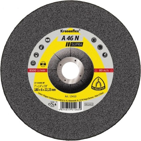 Hiomalaikka Klingspor A 46 N Supra; 180x6x22,23 mm; 10 kpl.