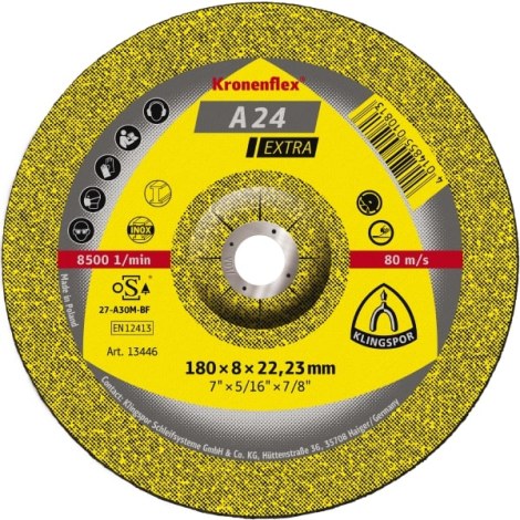 Hiomalaikka Klingspor A 24 Extra; 180x8x22,23 mm; 1 kpl.