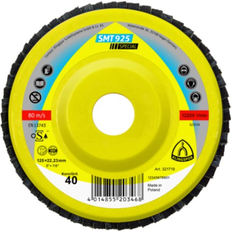 Lamellihiomalaikka  Klingspor 321678; 125x22,23 mm; G80; 10 kpl.