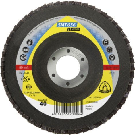 Lamellihiomalaikka  Klingspor 322836; 180x22,23 mm; G40; 10 kpl.