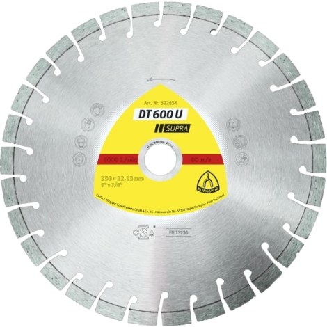 Timanttikatkaisulaikka Klingspor DT 600 U Supra; 300x2,8x25,4 mm