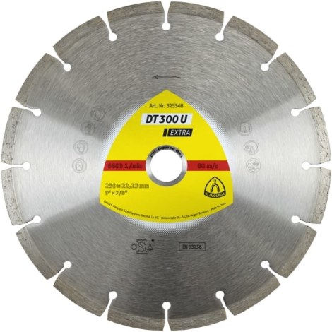 Timanttikatkaisulaikka Klingspor DT 300 U Extra; 230x2,3x22,23 mm